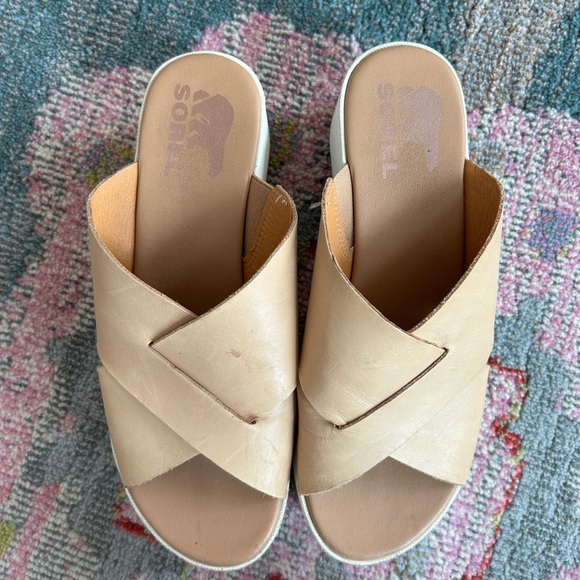 Sorel women’s  Cameron Flatform Mule Sandals from size 7.5 - Picture 3 of 5